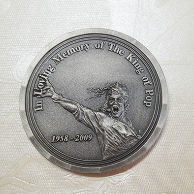 Michael Jackson embossed antique silver Souvenir Coins