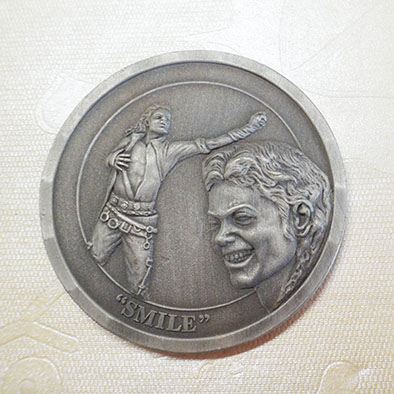 Michael Jackson embossed antique silver Souvenir Coins