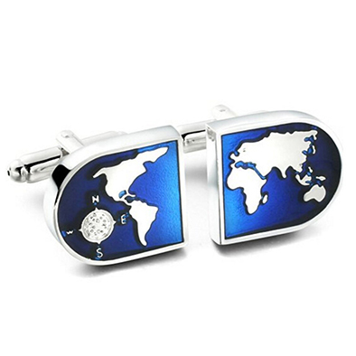 Souvenir map cufflink