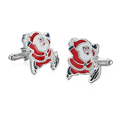 Personalized Stainless Steel Custom Christmas Cufflinks