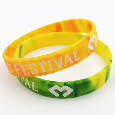 custom woven rubber silicone bracelet wristband for sale